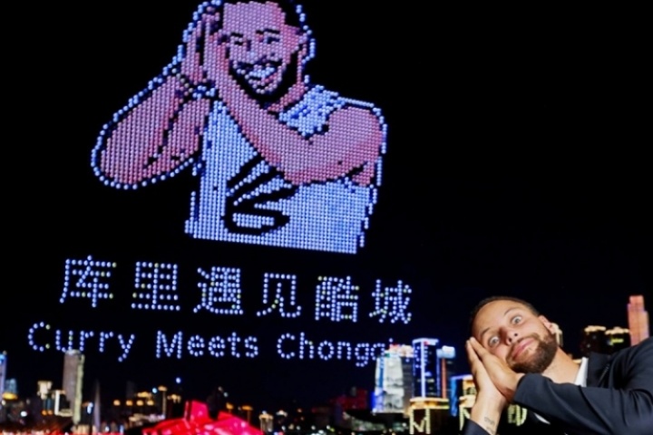 KOK真人-库里发推回顾重庆首日：重庆你燃爆全场这趟旅程注定让人难忘